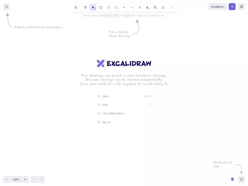 Excalidraw 网站预览图