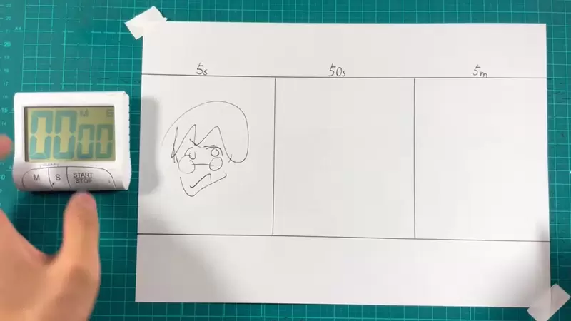 画家挑战《极短时间内画出咒术回战五条悟》5秒、50秒、5分钟看看能画得多细？