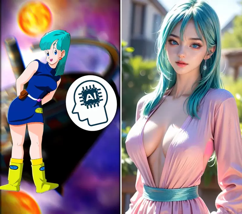 网友创作《七龙珠女角真人化》18号变这样？别说克林换成是我也晕船XD