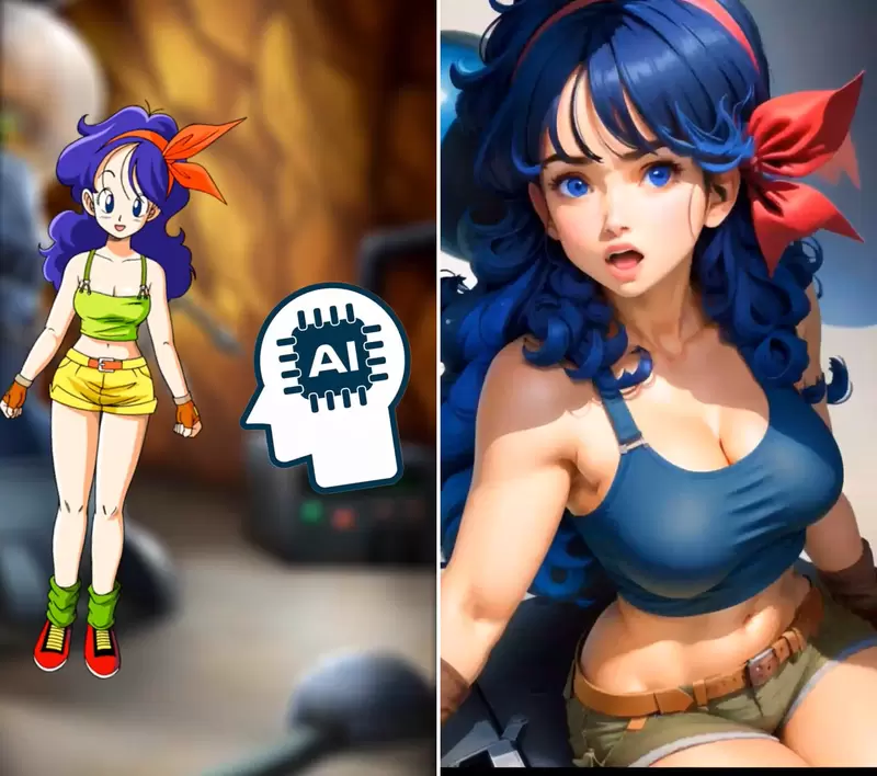 网友创作《七龙珠女角真人化》18号变这样？别说克林换成是我也晕船XD