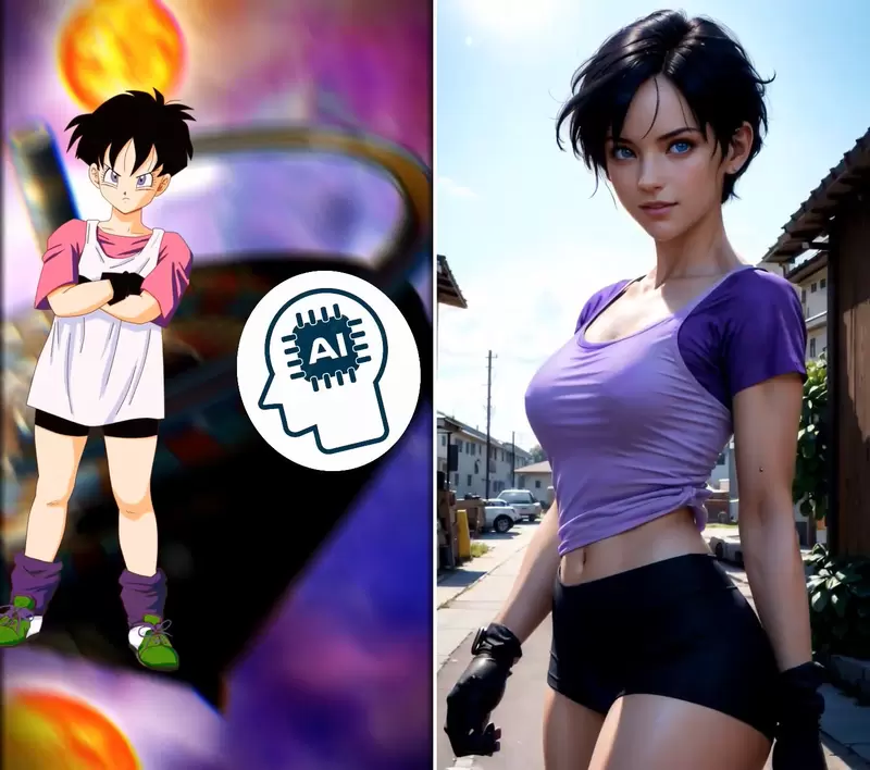 网友创作《七龙珠女角真人化》18号变这样？别说克林换成是我也晕船XD