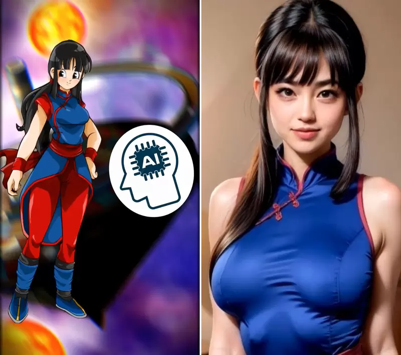 网友创作《七龙珠女角真人化》18号变这样？别说克林换成是我也晕船XD