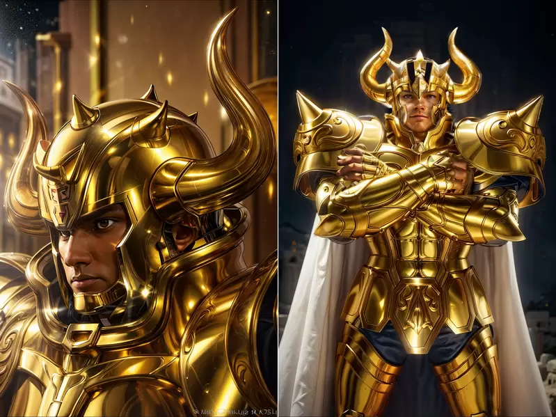 让AI表现出《黄金圣斗士真人版》的感觉如果要再拍电影版「圣斗士星矢」的话使用原设计或许也不错啦