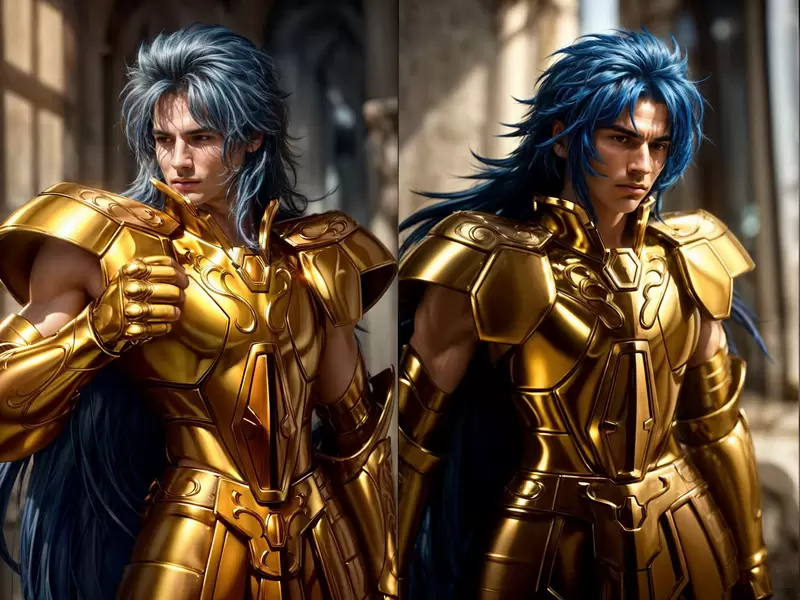 让AI表现出《黄金圣斗士真人版》的感觉如果要再拍电影版「圣斗士星矢」的话使用原设计或许也不错啦