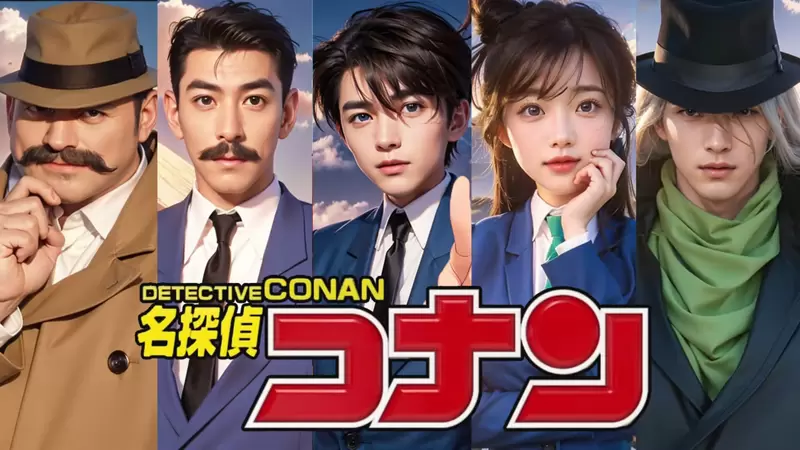 让AI表现出《名侦探柯南真人版》的感觉，错觉吗？怎么毛利小五郎有种帅帅的感觉？