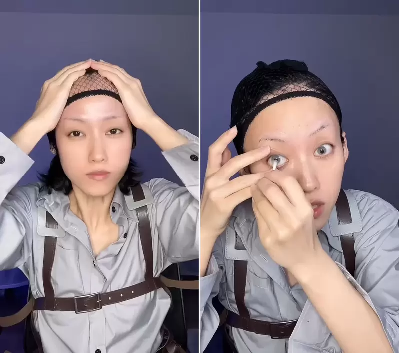 美妆变身《里维兵长》美女coser玩家化妆挑战「进击的巨人」的帅哥人气王