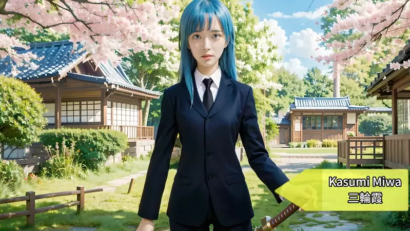 让AI表现出《咒术回战真人版》的感觉，如果有这样的钉姐那我直接给100分