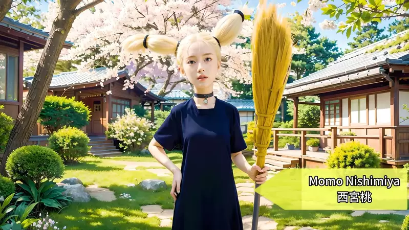 让AI表现出《咒术回战真人版》的感觉，如果有这样的钉姐那我直接给100分