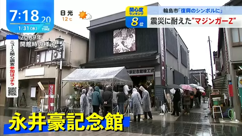 《无敌铁金刚是灾区重建的象征》永井豪纪念馆保住９成收藏品灾民将心灵寄托于它
