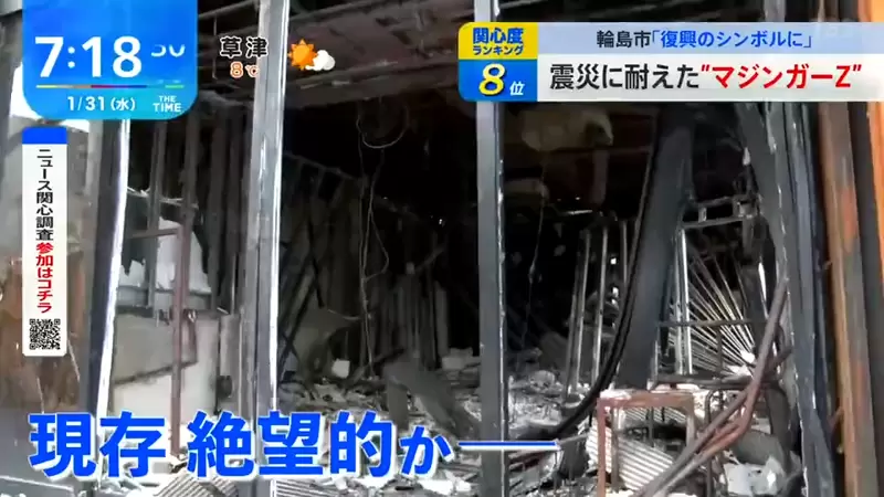 《无敌铁金刚是灾区重建的象征》永井豪纪念馆保住９成收藏品灾民将心灵寄托于它