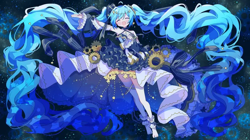 《委托画师画初音未来》新曲MV插画引发话题左边的草稿竟然可以变成右边的作品