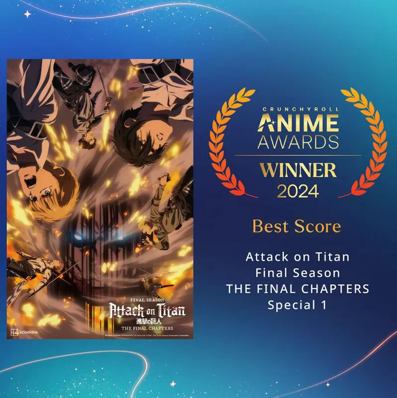 2024得奖结果《Crunchyroll动画大赏》海贼王二连冠达成，拿下年度最长篇动画以及年度最佳主角两项荣誉