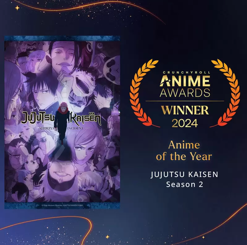 2024得奖结果《Crunchyroll动画大赏》海贼王二连冠达成，拿下年度最长篇动画以及年度最佳主角两项荣誉