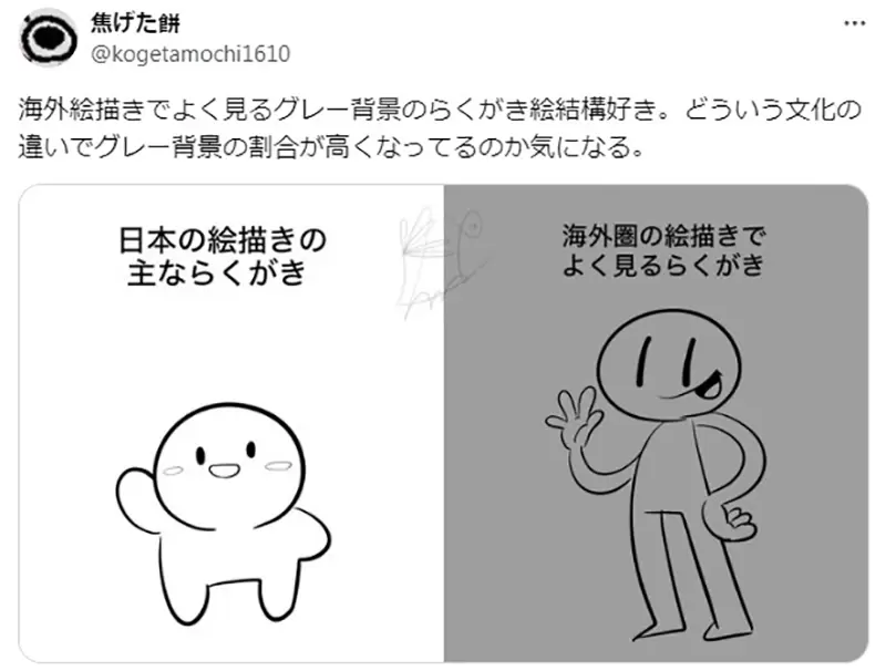 《画画背景颜色问题》日本网友好奇外国人怎么都用灰背景跟人种和生长环境有关系？