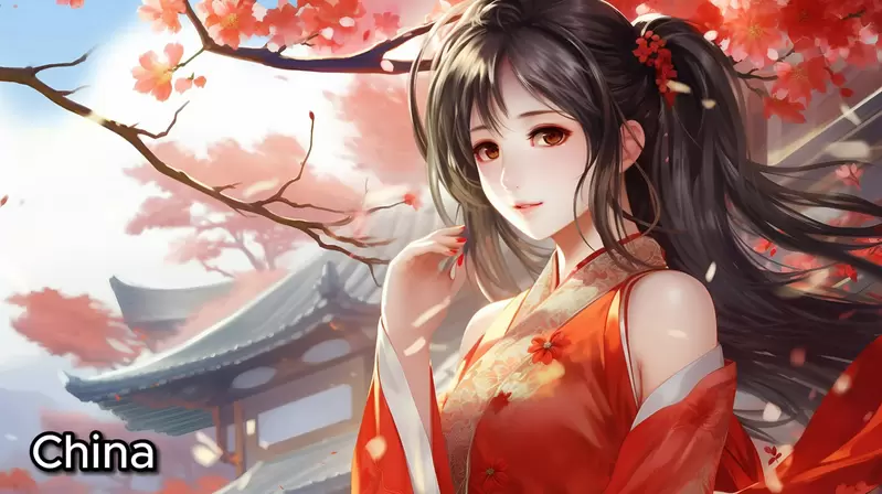 以现实中的国家为基础创建动漫女孩AI模拟出来的二次元美少女都好可爱