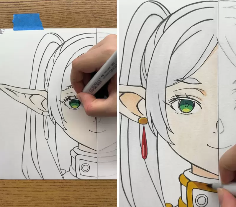 二次元VS三次元《葬送的芙莉莲》一个画面切换动漫画风跟写实画风两种风格