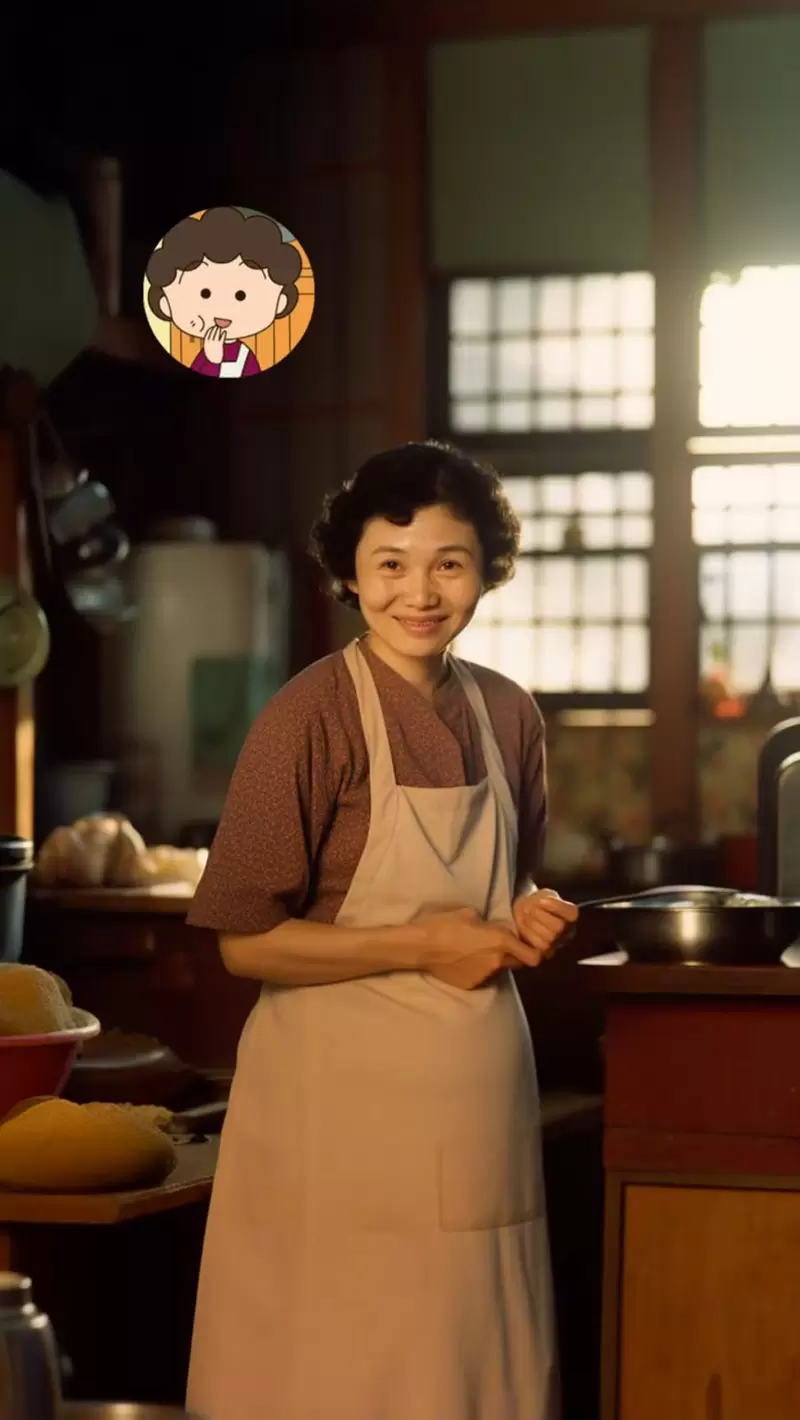 让AI表现出《樱桃小丸子真人版》的感觉，觉得樱桃家全员的样子蛮不错的耶