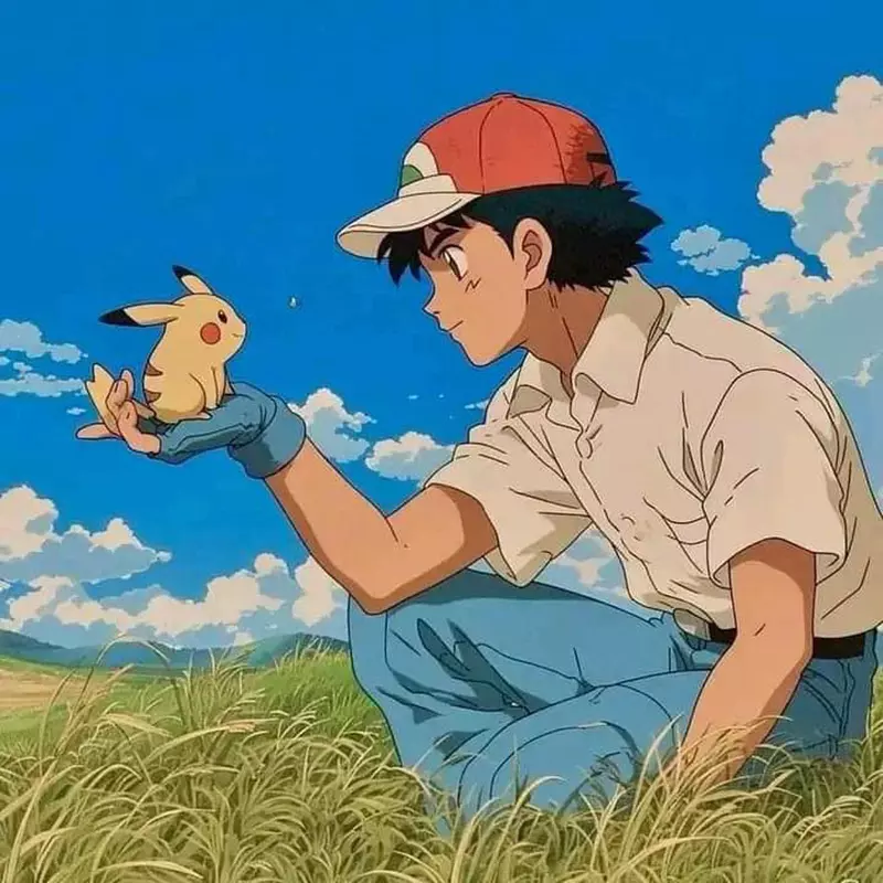 《吉卜力风格的精灵宝可梦》如果宝可梦是由吉卜力动画化的话....