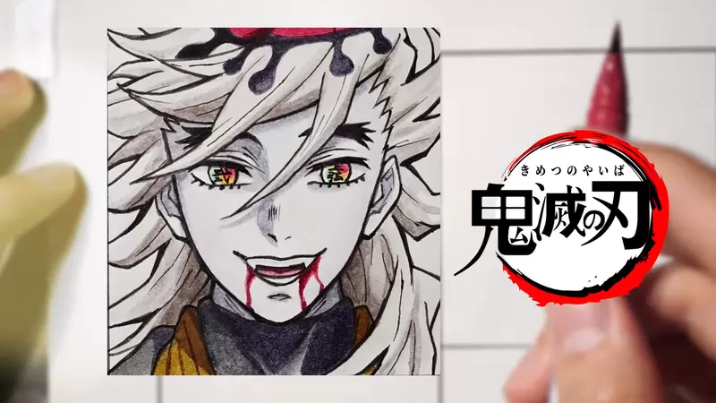 鬼灭之刃《童磨的12种动漫画风》拥有七彩眼眸而且露出无害微笑的鬼