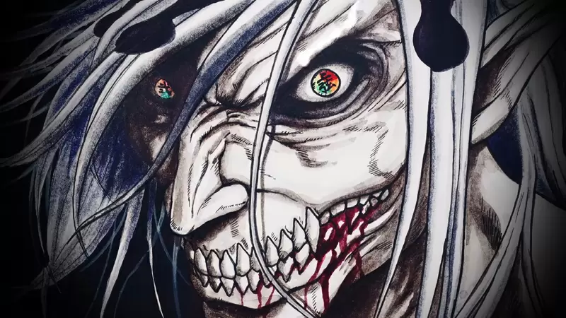 鬼灭之刃《童磨的12种动漫画风》拥有七彩眼眸而且露出无害微笑的鬼