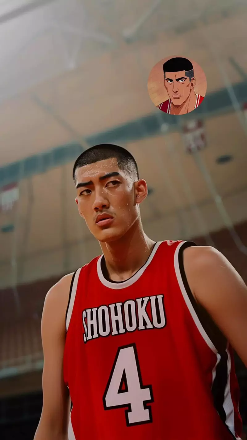 让AI表现出《灌篮高手真人版》，如果哪天马来西亚要推出一部真人剧，那也许会呈现出这样的感觉？