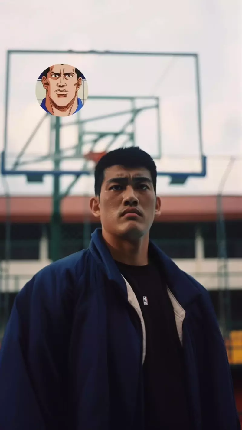 让AI表现出《灌篮高手真人版》，如果哪天马来西亚要推出一部真人剧，那也许会呈现出这样的感觉？