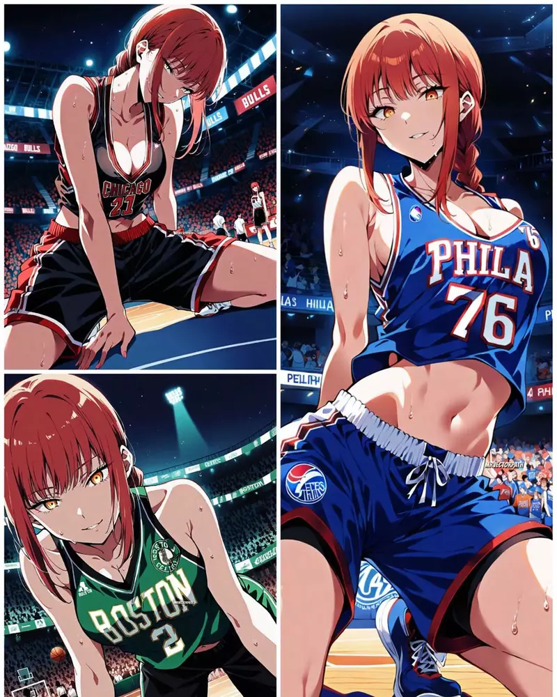 假如让动漫女角成为《NBA篮球队员》估计两队打一来每一回合都是暴力输出吧！  ？