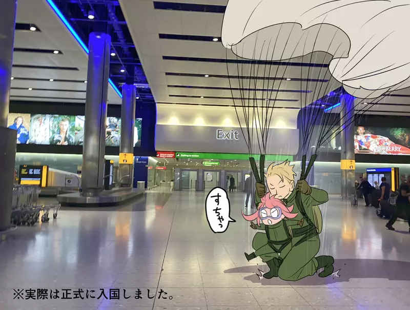 《远藤达哉的推特插图》前阵子去了趟英国旅行取材，间谍家家酒的角色们也跟着一起出现啦