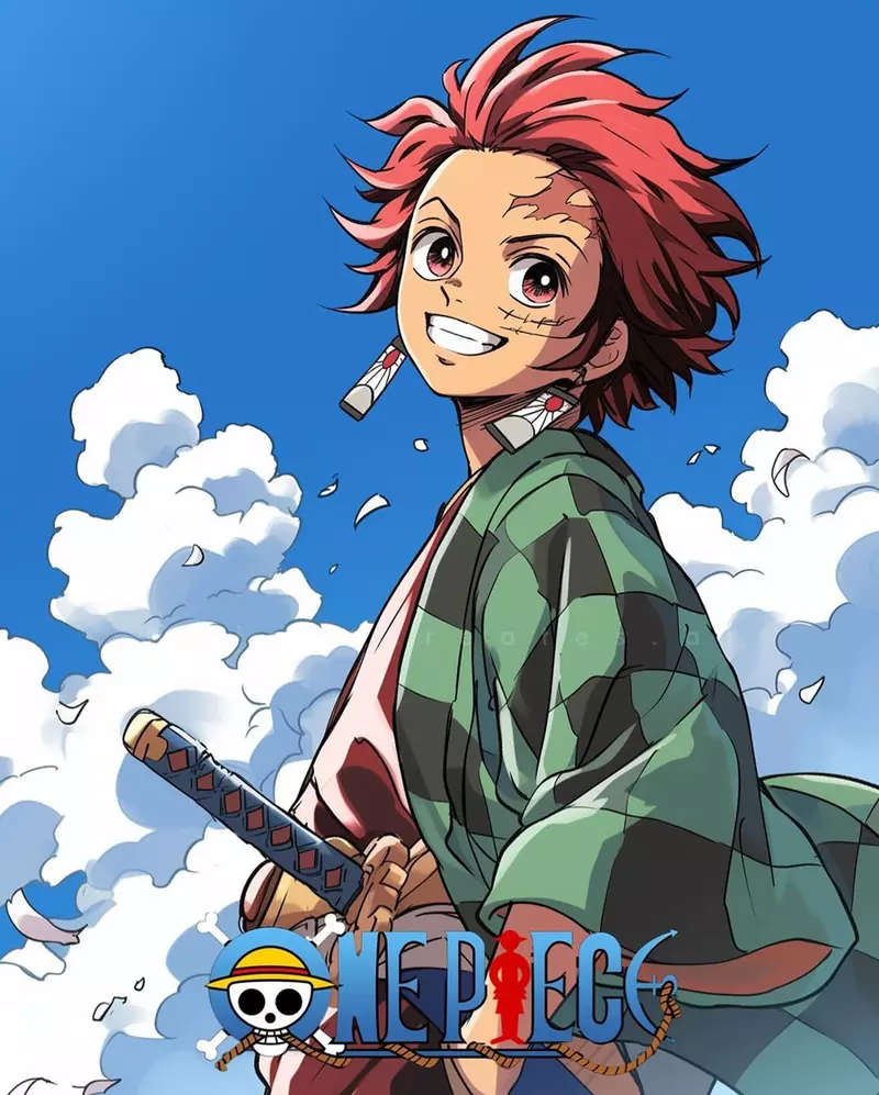 让AI表现出各种版本的《灶门炭治郎》，天啊！如果炭治郎变成了一拳超人那就等于变强，也变秃惹= =
