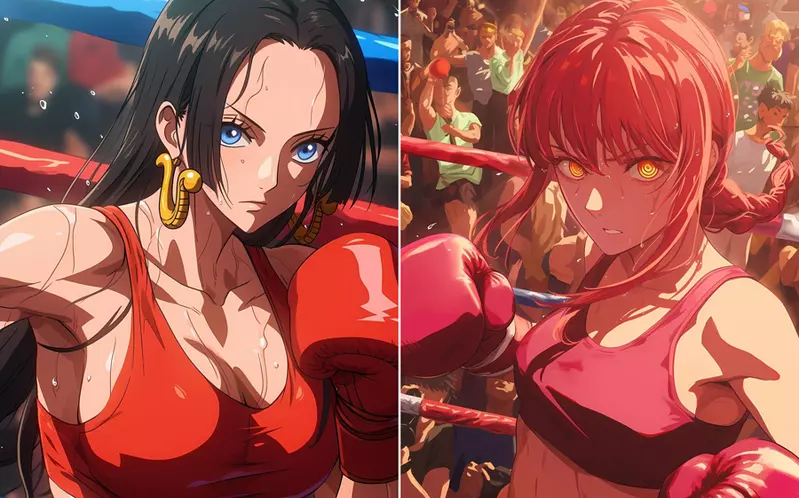 假如让动漫角色成为《拳击手》估计女子组的门票人气会高男子组很多喔XD