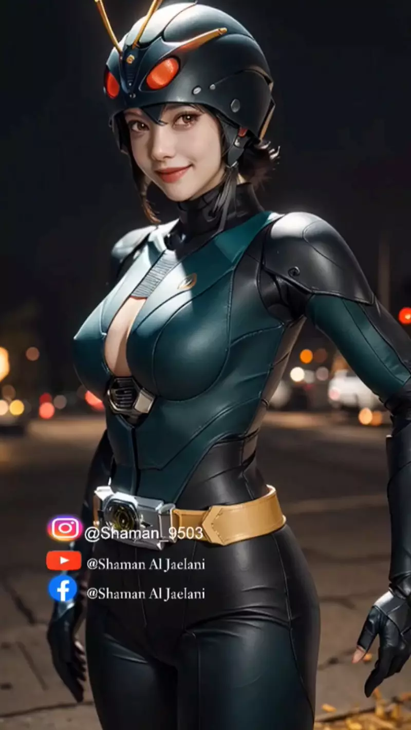 让AI表现出《女性版假面骑士》的模样如果特摄片真的这样演，会看的大人肯定比小孩子多XD