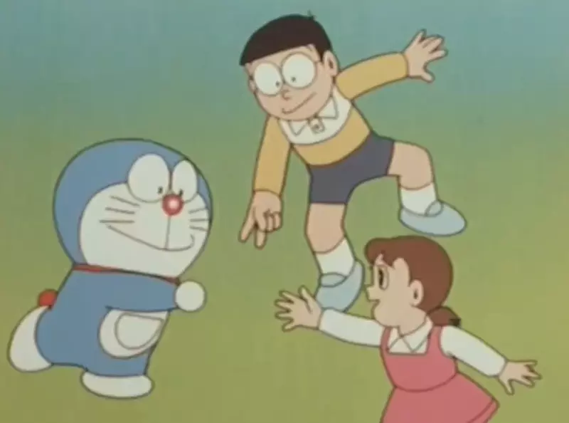 《从猜拳看大雄与静香的本性》面对哆啦A梦出剪刀的大雄很善良反观出布的静香很鬼畜？