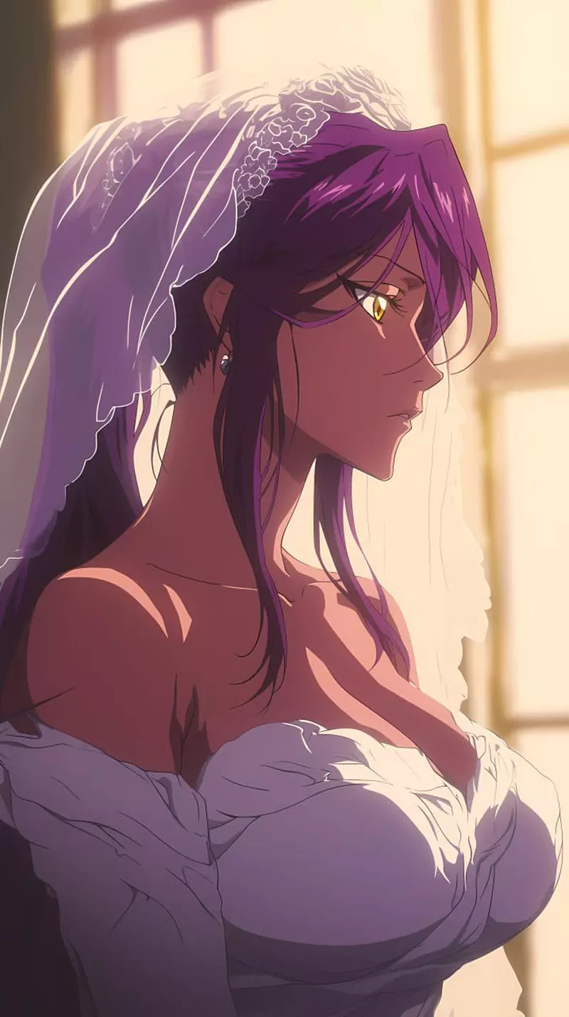 《动漫女角婚纱造型》女生心中最梦幻的衣裳，要不是有AI这画面还真不容易看到
