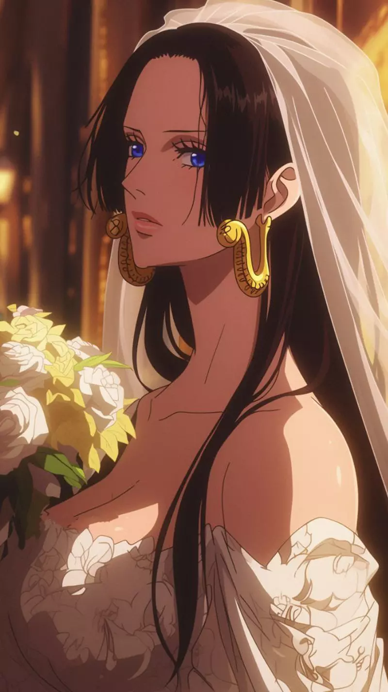 《动漫女角婚纱造型》女生心中最梦幻的衣裳，要不是有AI这画面还真不容易看到