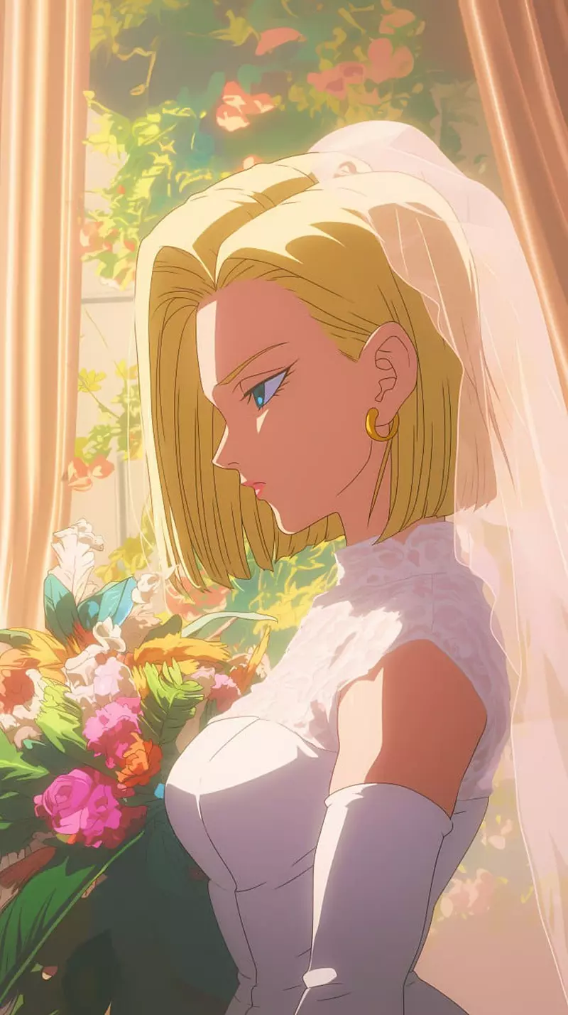 《动漫女角婚纱造型》女生心中最梦幻的衣裳，要不是有AI这画面还真不容易看到