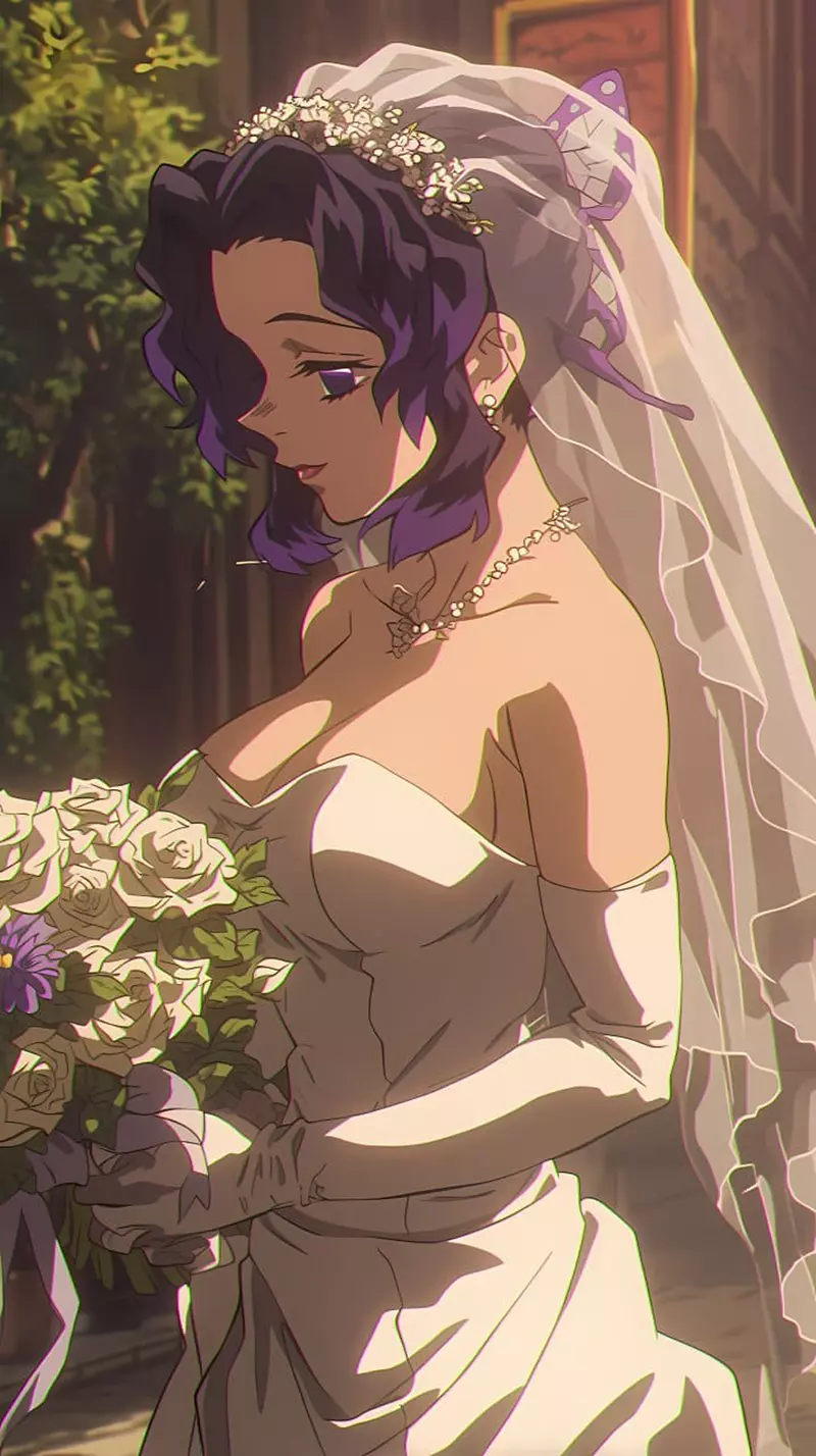 《动漫女角婚纱造型》女生心中最梦幻的衣裳，要不是有AI这画面还真不容易看到
