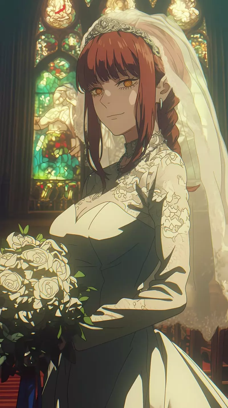 《动漫女角婚纱造型》女生心中最梦幻的衣裳，要不是有AI这画面还真不容易看到