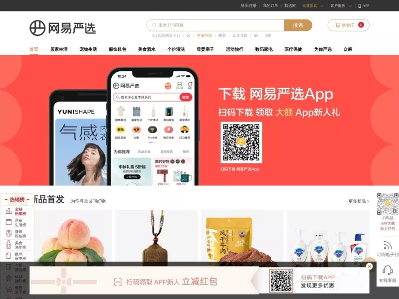网易严选 网站预览截图