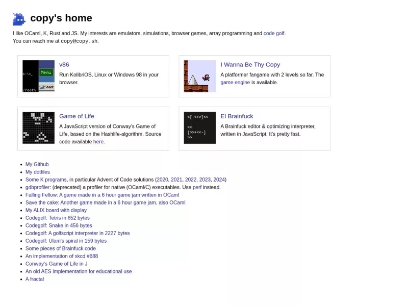 copy’s home 网站预览截图