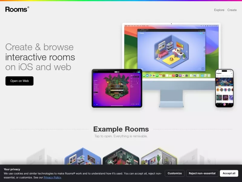 Rooms像素房子 网站预览截图