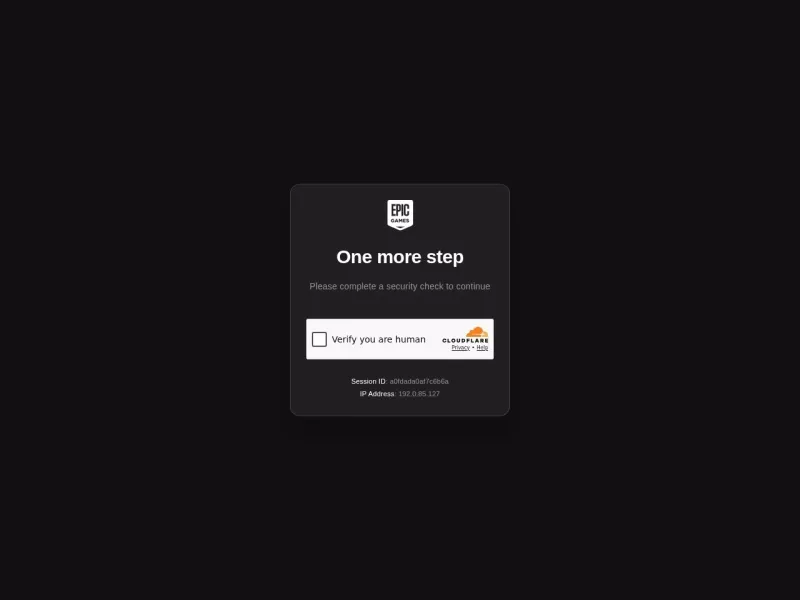 Epic游戏商城 网站预览截图