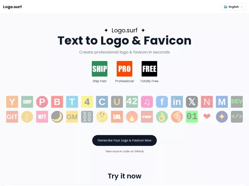 Logo & Favicon生成器 网站预览截图