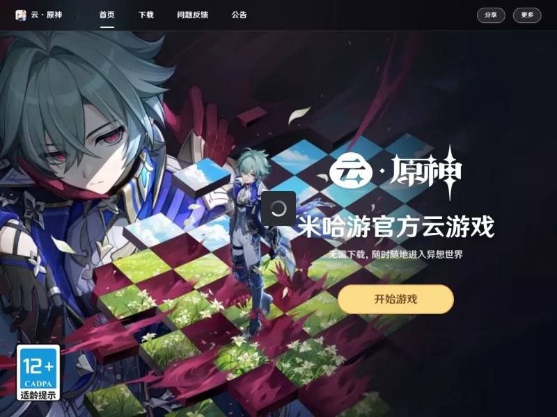 云原神 网站预览截图