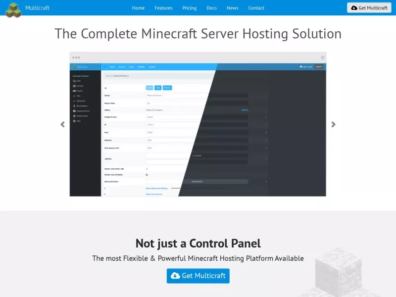 Multicraft 网站预览截图