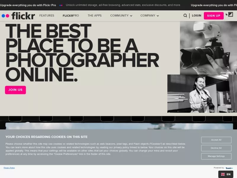 Flickr 网站预览截图