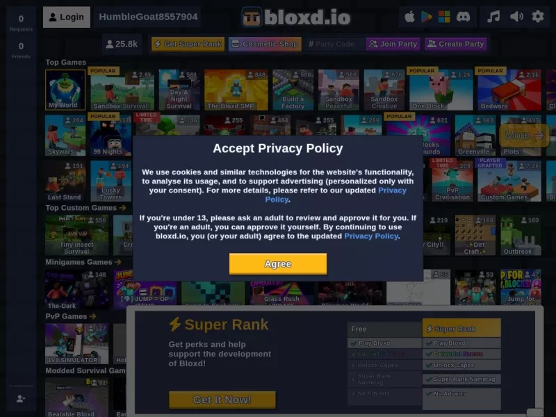 Bloxd 网站预览截图