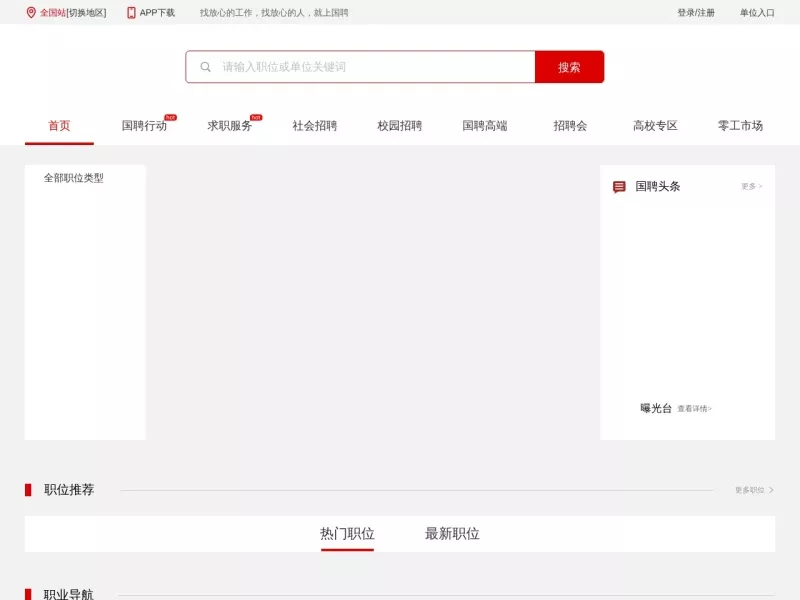 国聘 网站预览截图