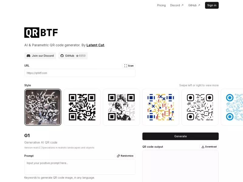 QRBTF 网站预览截图