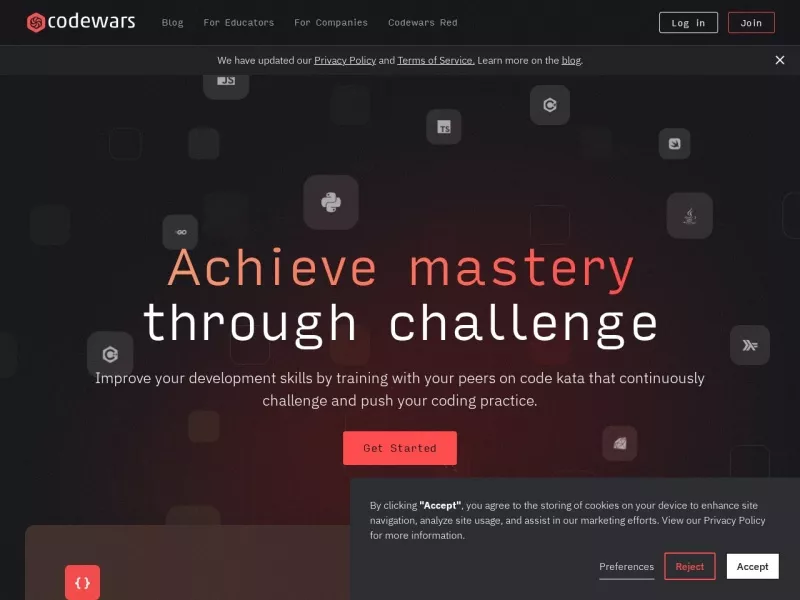 Codewars 网站预览截图