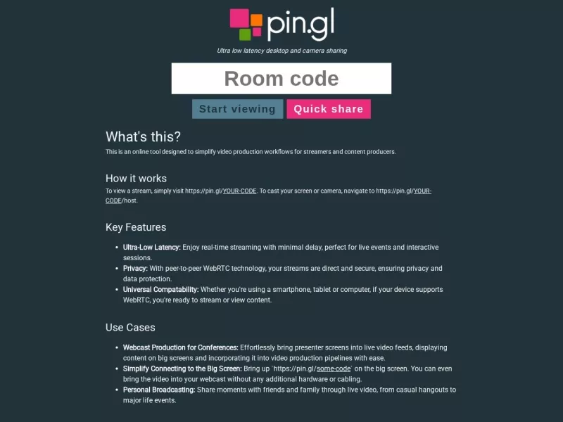 pin.gl 网站预览截图